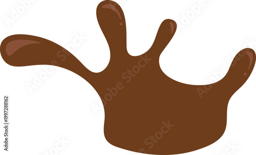 Delicious chocolate splashes and splatters, milk chocolate.