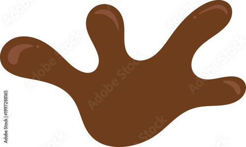 Delicious chocolate splashes and splatters, milk chocolate.