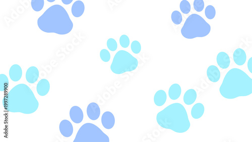 青の肉球の背景