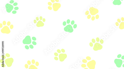 黄色の肉球の背景