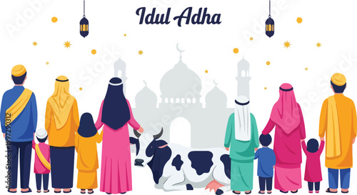 Muslim Family Idul Adha.