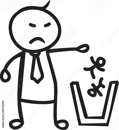 Businessman Throwing Away Bad Habits