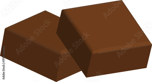Dark Chocolate Delight A Tempting Piece of Brown Chocolate Bar Isolated on White