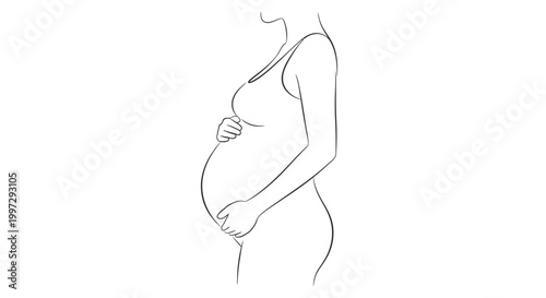 a pregnant woman's body in outline.