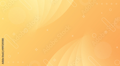 Fotografía Vibrant orange background with abstract shapes and patterns emerge