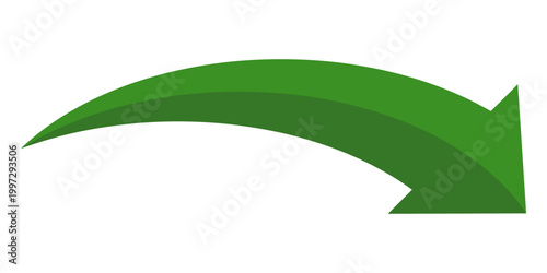Green arrow vector icon showing direction symbol with flat style design. Jump icon	
