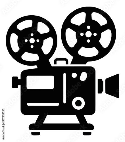 Video Camera Icon Vector Illustration for Media Production
