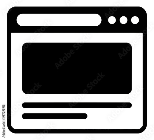Web Browser Interface Outline Vector Icon Design