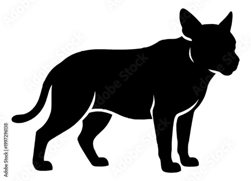 Wild Animal Silhouette Line Icon for Nature Theme