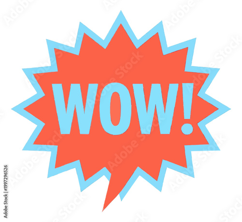Wow Exclamation Speech Bubble Icon Vector Design