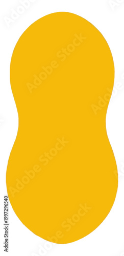 Yellow Abstract Shape Icon for Fashion Silhouette Design