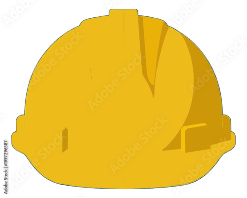 Yellow Safety Construction Hard Hat 3d Icon for Industry