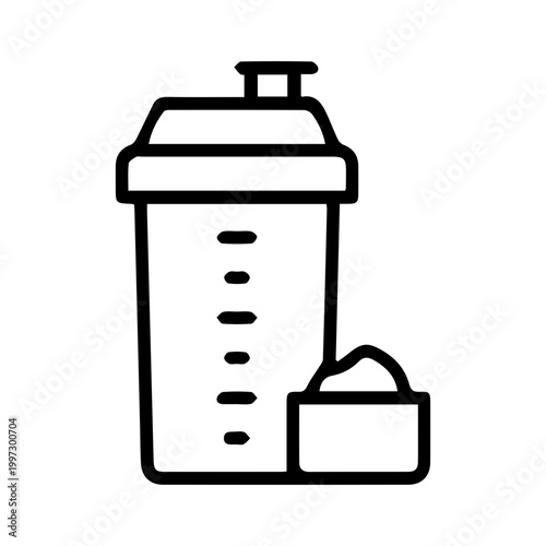 protein shaker and scoop