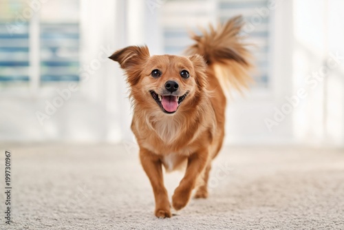Dog Standing Outdoors With a Happy Expression in the Park on a Sunny Day
