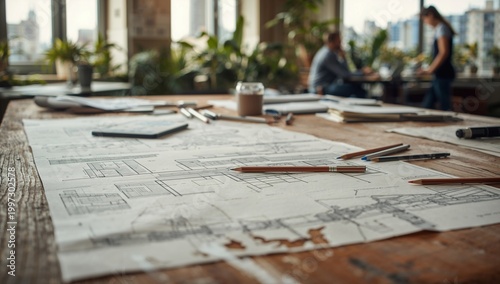 creating a blueprint in the office
