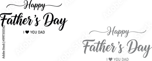Happy father's day calligraphy a silhouette celebration of parenthood and love