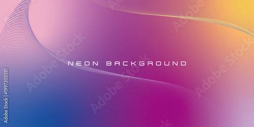 Fully editable neon background for wall papers. social media covers or any other digital or print media with editable blend shapes and editable gradients