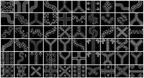 Abstract Geometric Patterns and Designs Collection.