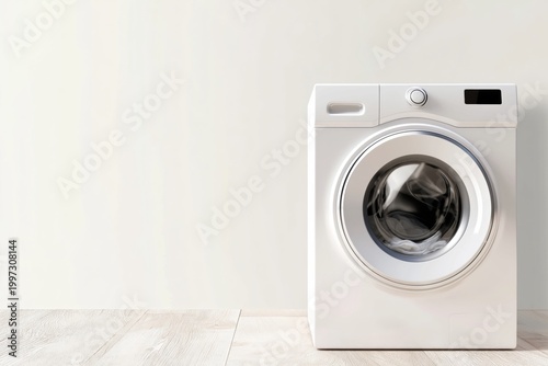 Modern Washing Machine in a Bright Indoor Space for Laundry Chores