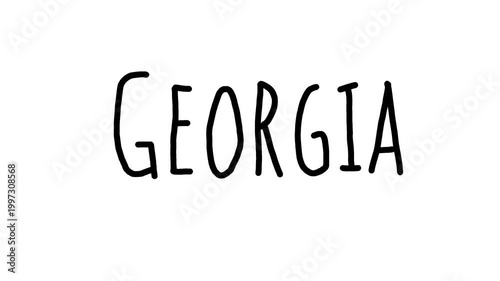 Georgia text animated motion graphics Hand drawn doodle 