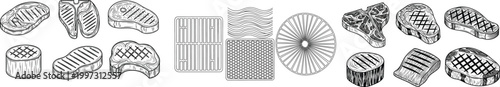 Intricate silhouette patterns a collection of detailed abstract designs