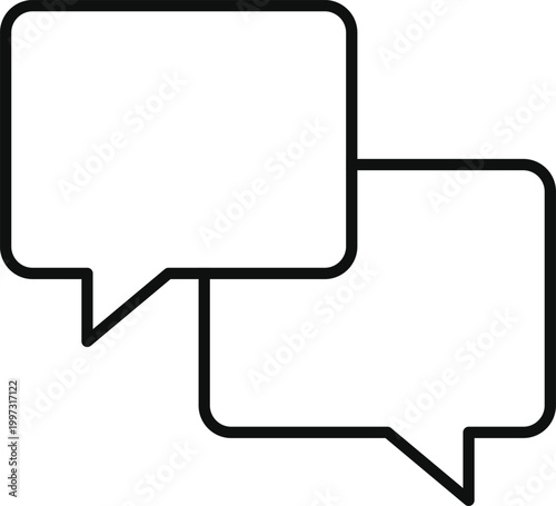 Chat and Talk Icon Set.  Help desk and communication design. Service and assistance signs. Communication signs. Speech bubble and messaging symbols