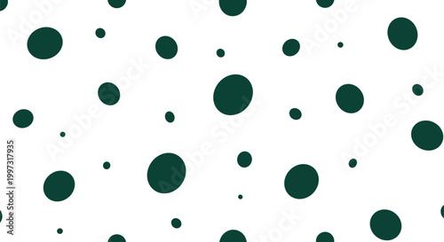 Abstract Polka Dot Pattern with Random Green Circles for Minimal Background Design, Modern Texture, and Creative Vector Graphic Layouts