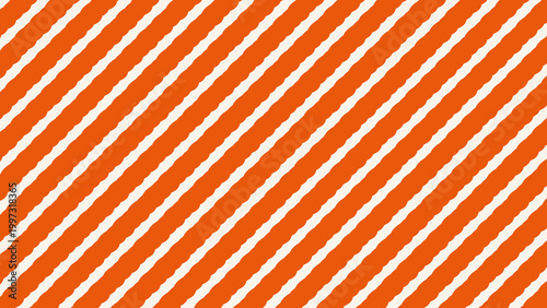 Fotografía Vibrant orange and white diagonal striped pattern background texture