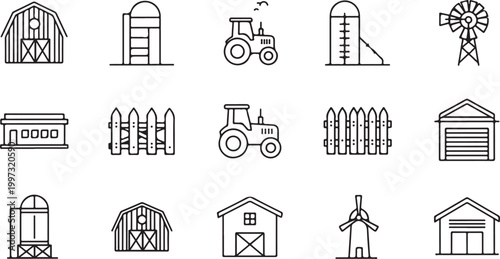 Black and white of houses buildings and home symbols residential d