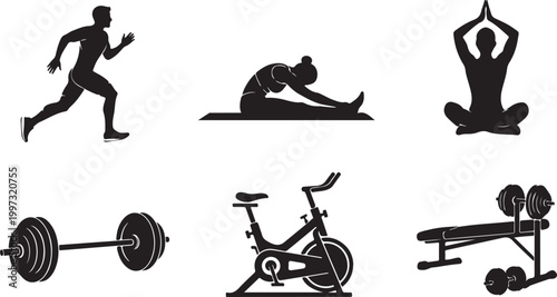 Black and white of sports activities and transportation running wrestling weightlifting