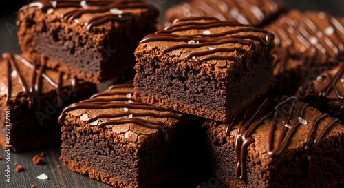 Fudgy Keto Brownies with Dark Chocolate Drizzle