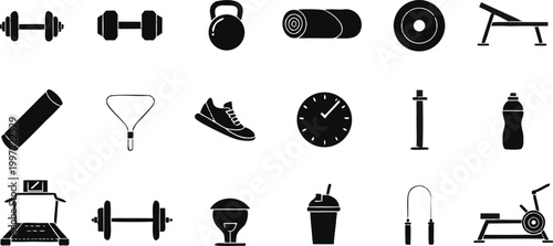 Health and Bodybuilding Minimalist Graphics.eps