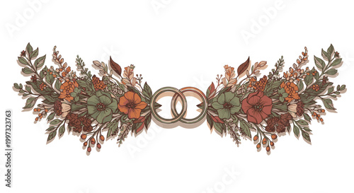 Canvastavla Chanel logo with floral decoration.