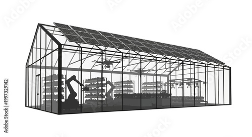 Large Industrial Greenhouse Structure Design.