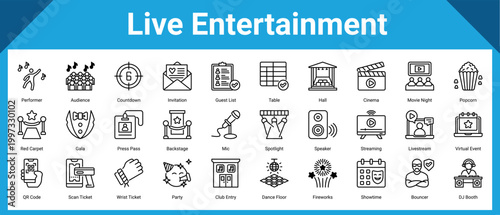 Live Entertainment web icon  collection