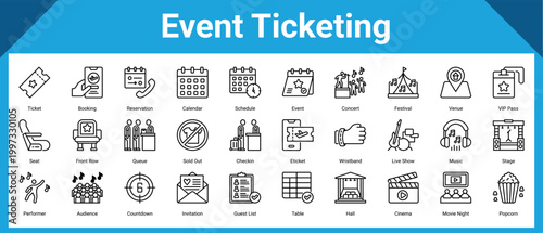 Event Ticketing web icon  collection