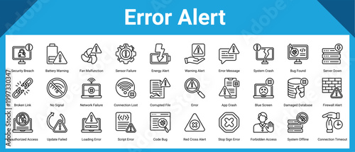 Error Alert web icon  collection