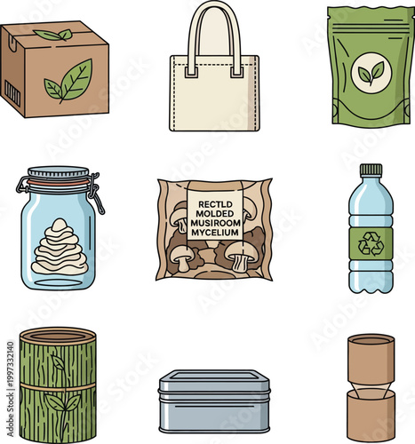 Illustration of different types of indoor mushroom grow kits for home cultivation setup and use