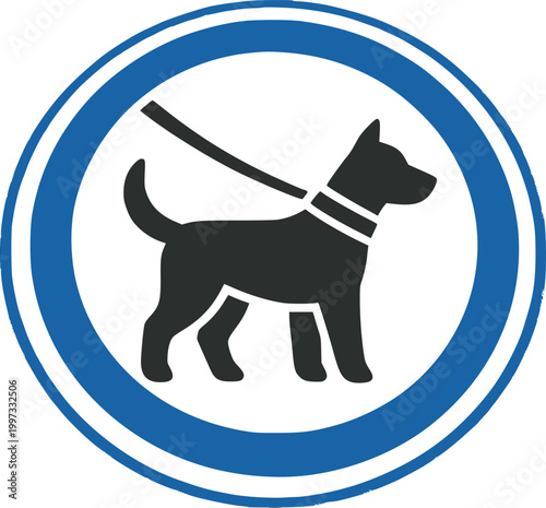 Safety Dog On Leash Icon