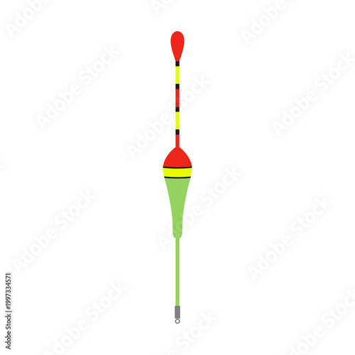 fishing float flat design vector illustration isolated on white background