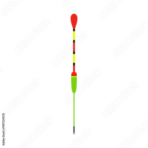 fishing float flat design vector illustration isolated on white background