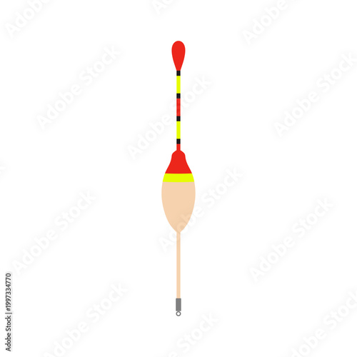 fishing float flat design vector illustration isolated on white background