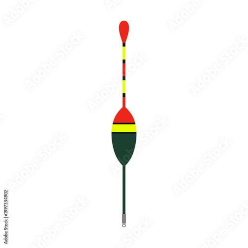 fishing float flat design vector illustration isolated on white background