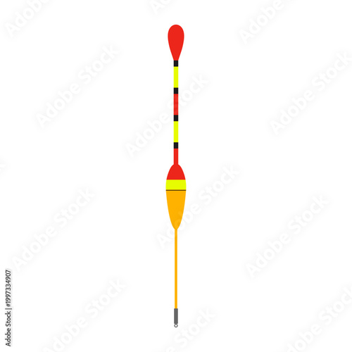 fishing float flat design vector illustration isolated on white background