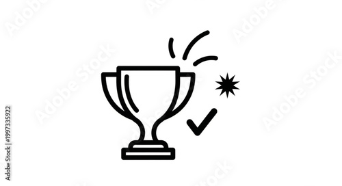 trophy cup isolated on white