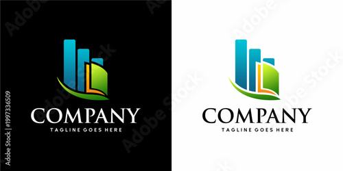 education book vector logo learn grow