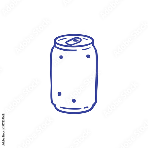 Simple doodle style illustration of a soda can.