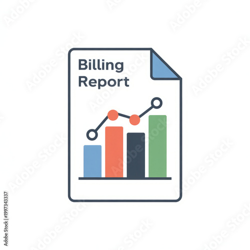 Financial report showing growth with colorful bar chart and line graph