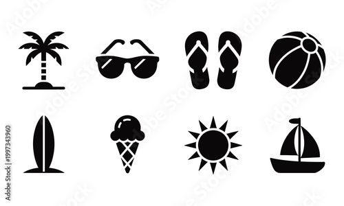 Set of silhouettes of photographers taking pictures with cameras