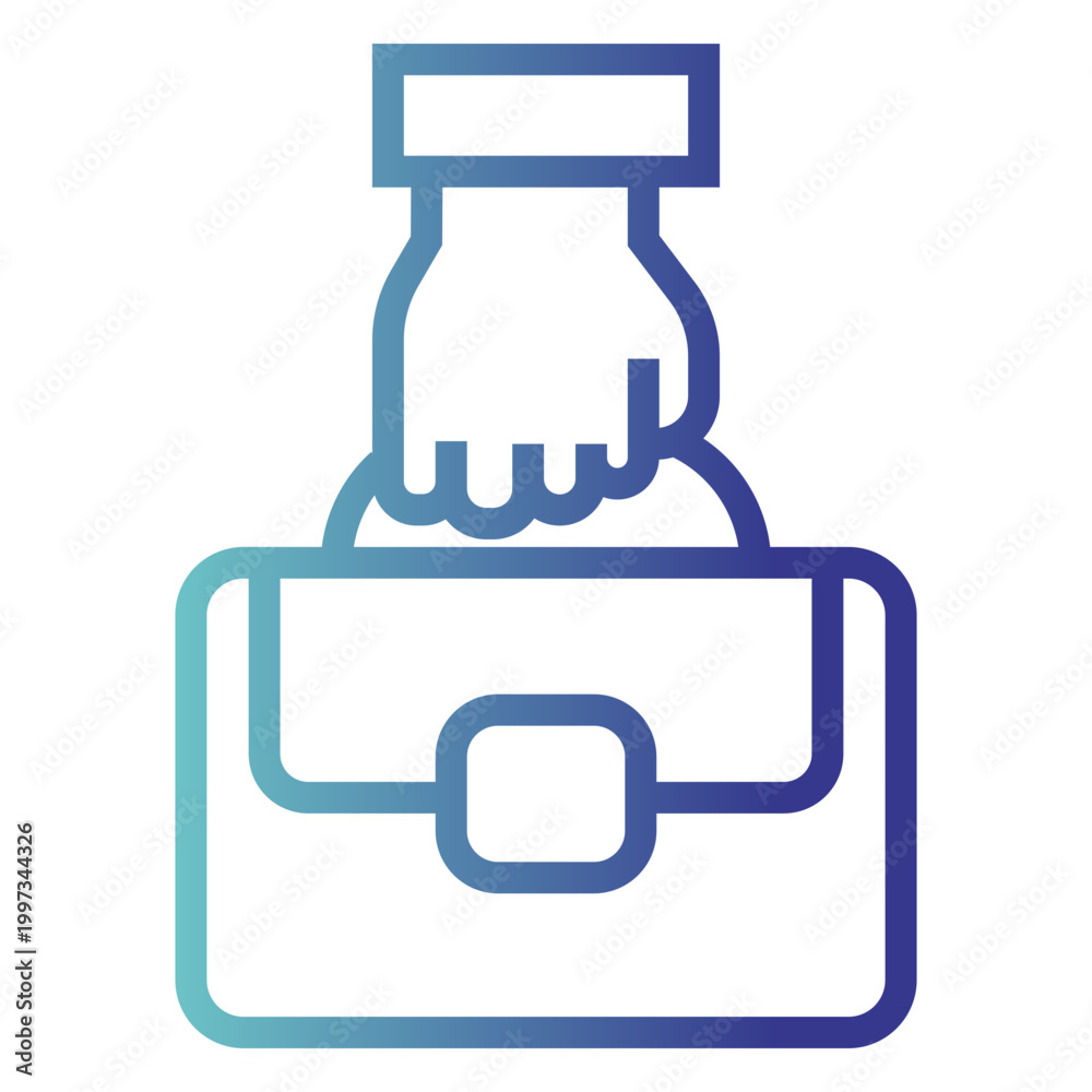 Obraz premium job gradient line icon